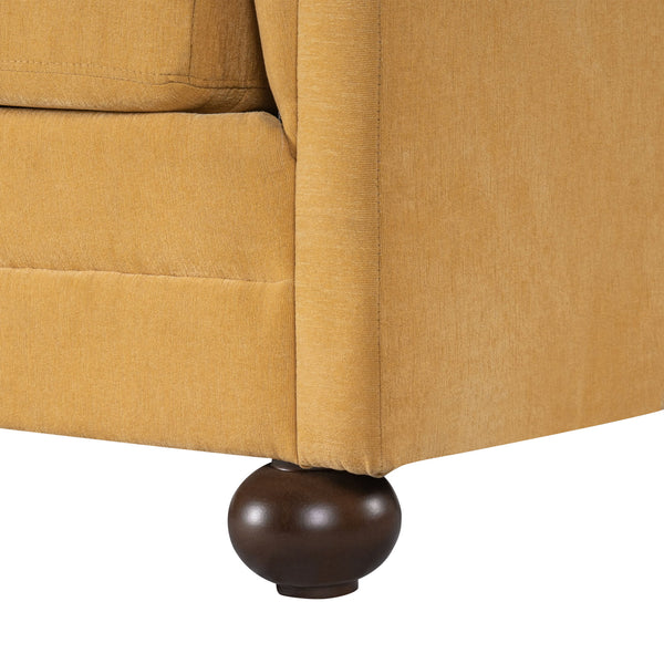 3 Seater Sofa Upholstery With Square Arms, Living Room Couch