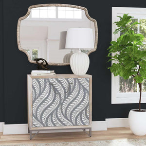 Leia - Bar Cabinet - White Mango / Ivory Bone / Gray