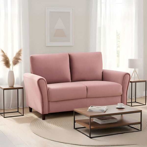 Patricia - Curved Arm Loveseat Sofa