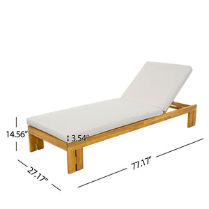 Outdoor Chaise Lounge Set & Side Table, 5 Position Adjustable Patio Recliner