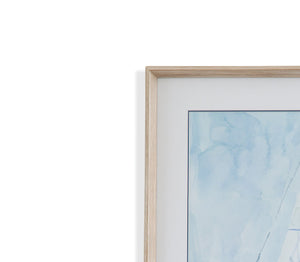 Lone Sailboat II Framed Print - Blue