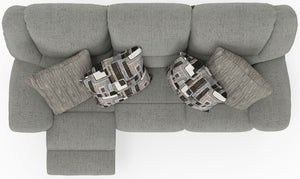Trifecta - Sofa With 3 Recliners and Drop Down Table