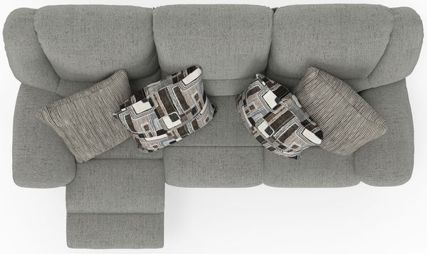Trifecta - Sofa With 3 Recliners and Drop Down Table