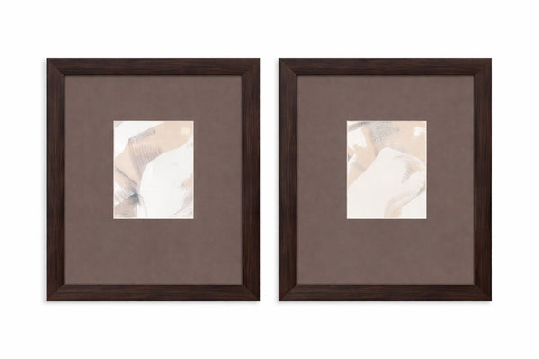 Eclectic Framed Print (Set of 2) - Brown