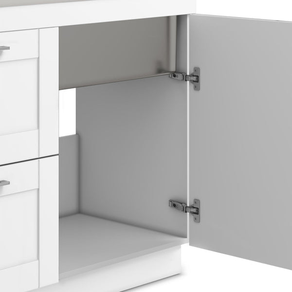 Shaker - Modern Wide Laundry Cabinet With Faucet And Sink - White
