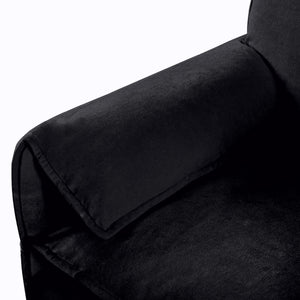 Oversized Chair With Movable Ottoman, Soft Upholstered Lounge Chair