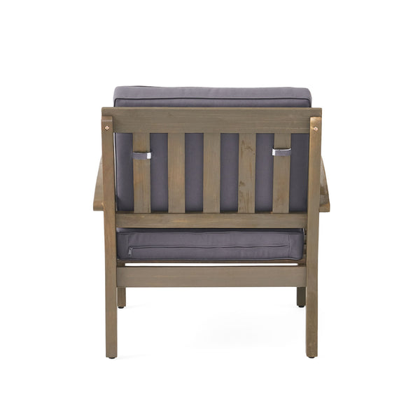 Peyton Club Chair Outdoor Seating Acacia Wood 32.25 X 28.00 X 31.25"