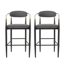 Upholstered Bar Stools With Backs For Kitchen Island (Set of 2)