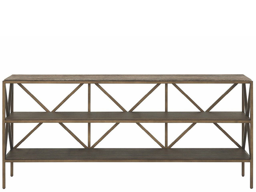 Montclair - Brindle Console - Light Brown / Dark Brown