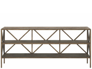 Montclair - Brindle Console - Light Brown / Dark Brown