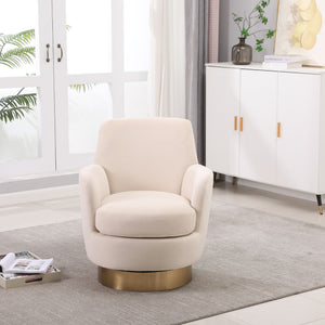 Teddy Swivel Barrel Chair, Swivel Accent Chairs Armchair For Living Room