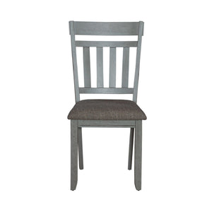 Newport - Splat Back Side Chair - Smokey Gray / Carbon Gray