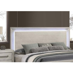 Elegant Style Bed With LED Lights On Headboard