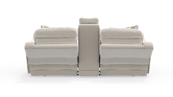 Micah - Power Headrest Power Deep Seat Reclining Console Loveseat - Oatmeal