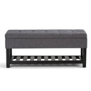 Saxon - Upholstered Transitional Storage Ottoman Bench