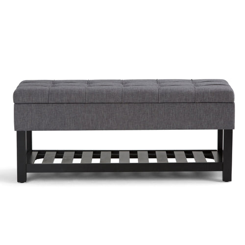 Saxon - Upholstered Transitional Storage Ottoman Bench