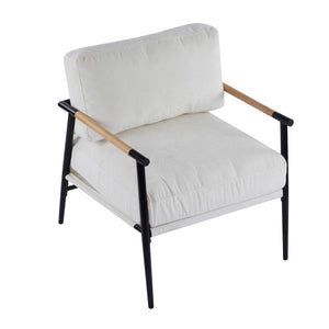 Modern Accent Chair With Cushions, Cozy Seating