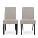 Contemporary Dining Chair With Upholstered Seating And Tapered Legs