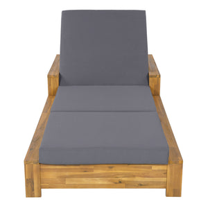 Chaise Lounge With 3 Fold Cushion Set, 3 Position Adjustable Backrest