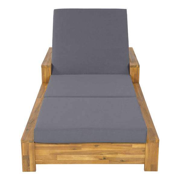 Chaise Lounge With 3 Fold Cushion Set, 3 Position Adjustable Backrest
