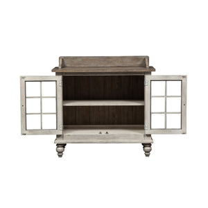Whitney - Server - Antique Linen / Weathered Gray