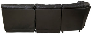 Como - 5 Piece Italian Leather Match Reclining Sectional