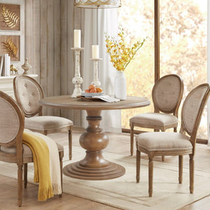 Round Pedestal Dining Table - Walnut