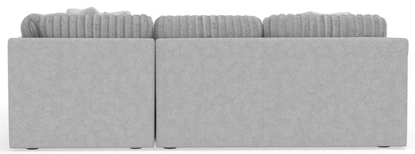 Logan - Upholstered Sectional With Comfort Coil Seating - 46" Cocktail Ottoman And Accent Pillows Included
