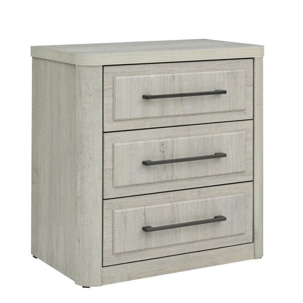 Modern Play - Nightstand With Charging Station - Natural White