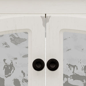 Vintage Farmhouse Bathroom Vanity With Ceramic Sink