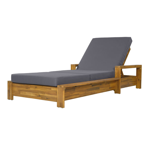 Chaise Lounge With 3 Fold Cushion Set, 3 Position Adjustable Backrest