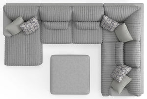 Titan - Sectional With Comfort Coil Seating, Cocktail Ottoman And Accent Pillows Included