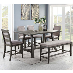 Upholstered Dining Chairs Counter Height (Set of 2) - Gray