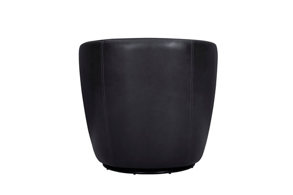 Barolo - 100% Italian Leather Swivel Club Chair (Set of 2)