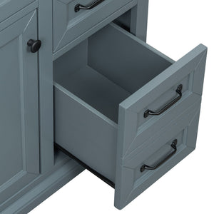 36" Bathroom Vanity With Sink, 2 Tip-Out Drawers, Soft Close Hinges