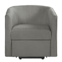 Power Lift Recliner Barrel Shape Reclining Chair With Footrest And Side Pocket