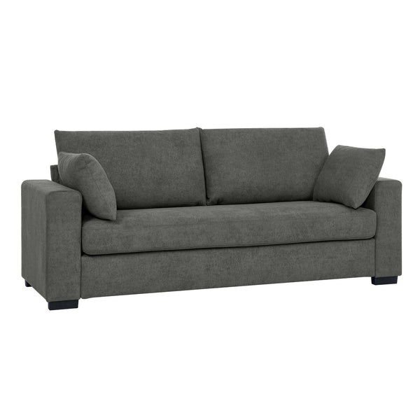 Upholstered Sofa With Toss Pillows - Dark Gray