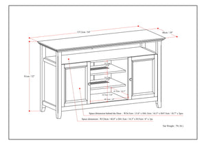 Amherst - TV Media Stand - Rustic Natural Aged Brown