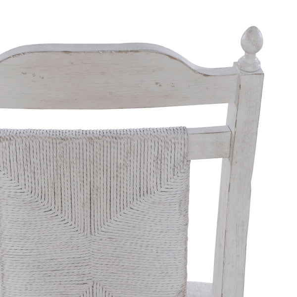 River Place - Panel Back Side Chair - Riverstone White & Tobacco
