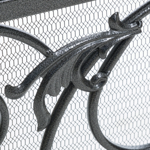 Darcie - Wrought Fireplace Screen, Ornate Design