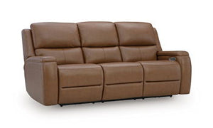 5Z-Syran - Power Reclining Sofa With Adjustable Headrest - Caramel