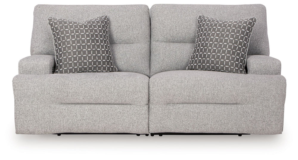 Acklen Place - 2-Piece Power Reclining Sectional Loveseat - Pewter