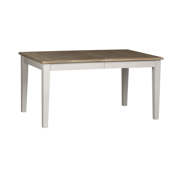 Summerville - Rectangular Leg Table - Soft White Wash / Wirebrushed Gray