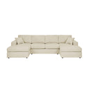 3 Piece Double Chaise Sectional Sofa