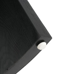 Dining Table With Curved Legs - Black