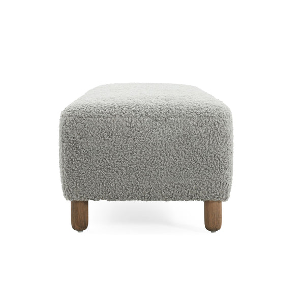 Contemporary Ottoman With Foam Cushion And Durable Upholstery
