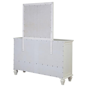Sandy Beach - 11-Drawer Dresser With Mirror - Cream White