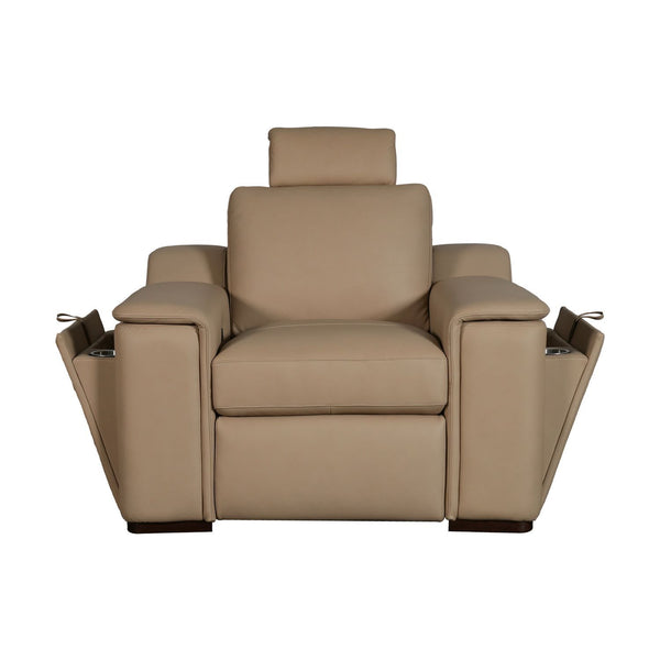 Armon - Loveseat With Power Footrest & ZG - Oslo Fawn