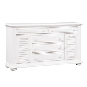 Summer House - 2 Door 5 Drawer Dresser - Oyster White
