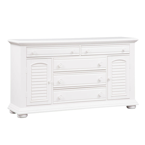 Summer House - 2 Door 5 Drawer Dresser - Oyster White